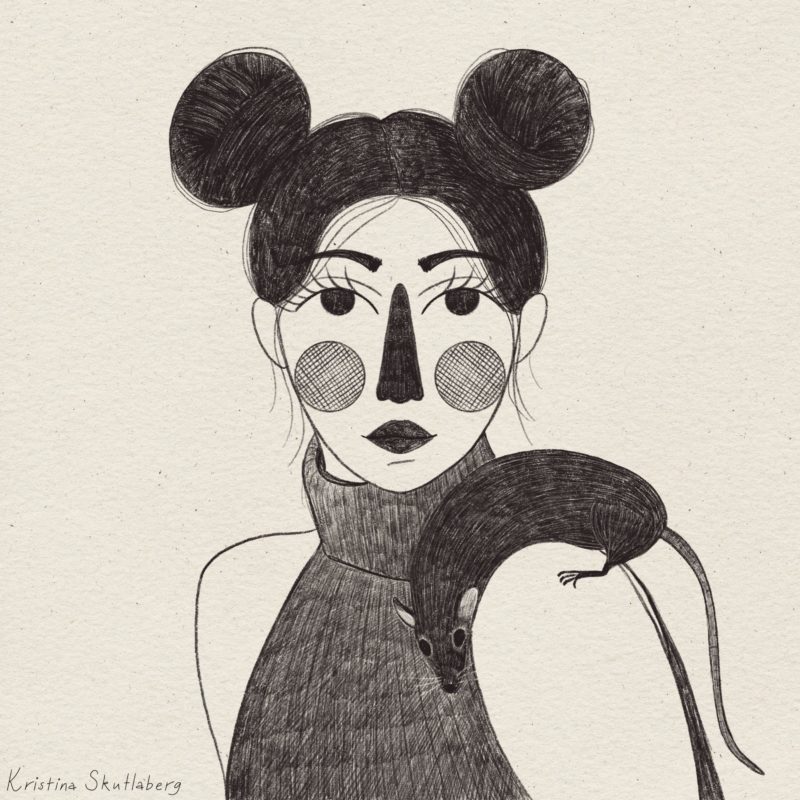 Lady with rat